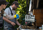 Repairing Electrofishing Backpack