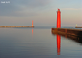 Muskegon South Pierhead Light Reflection